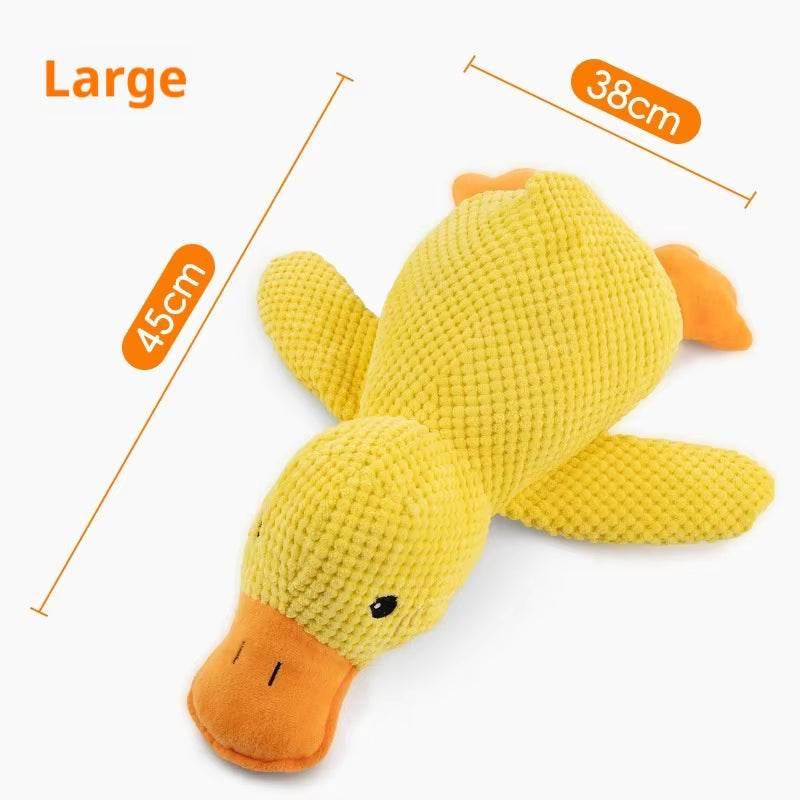 Dog Toy Plush Companion Sleeping Duck Bite Resistant Teeth Grinding Sound Relief Duck Sound Toy - My Store