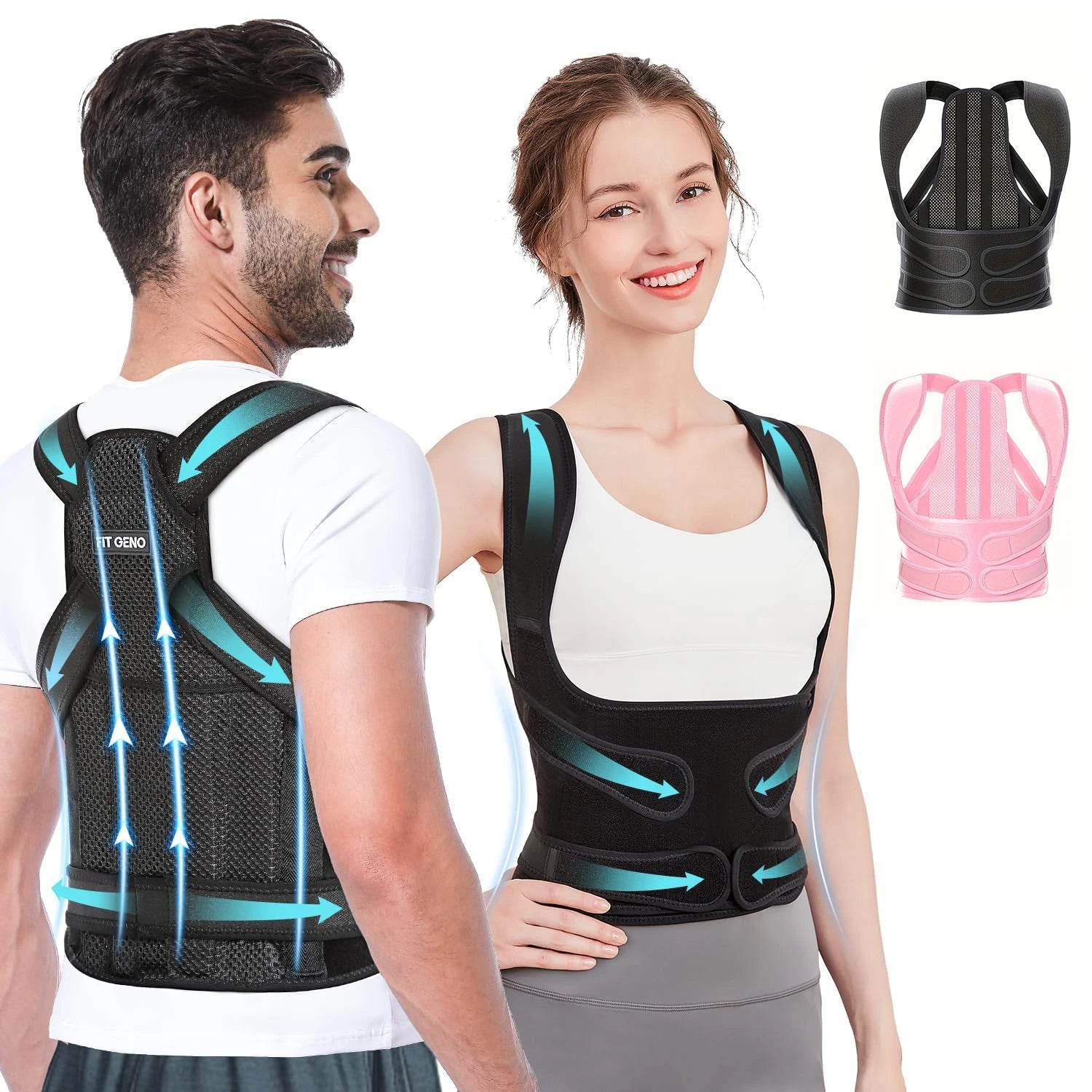 Back Brace Posture Corrector for Unisex Shoulder Straightener Adjustable Full Back Support Upper Hunchback Spine Corrector - My Store