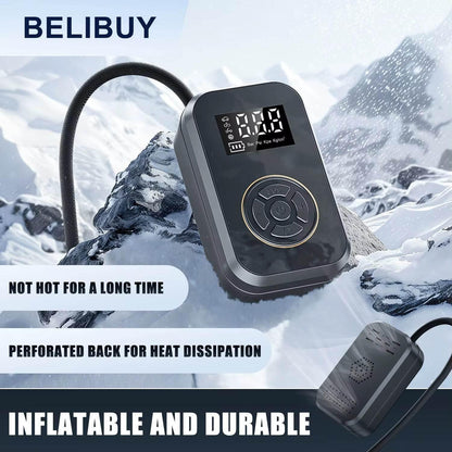 BELIBUY Portable Tire Inflator Car Tire Inflator Tire Inflator Pump with Digital Display Electric Inflator Mini Bicycle Air Pump - My Store