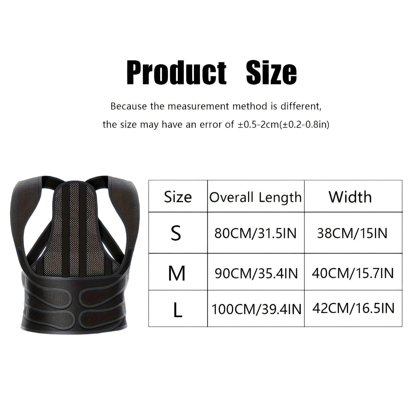 Back Brace Posture Corrector for Unisex Shoulder Straightener Adjustable Full Back Support Upper Hunchback Spine Corrector - My Store