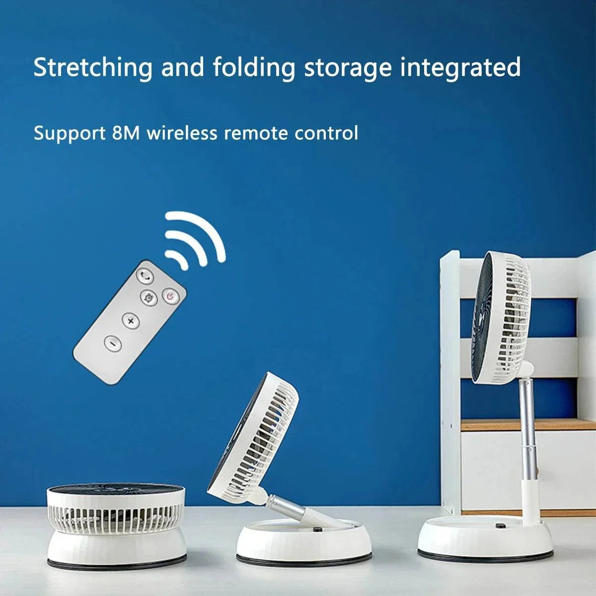 Foldable Standing Fan – Rechargeable, Remote-Controlled & Travel-Ready - My Store