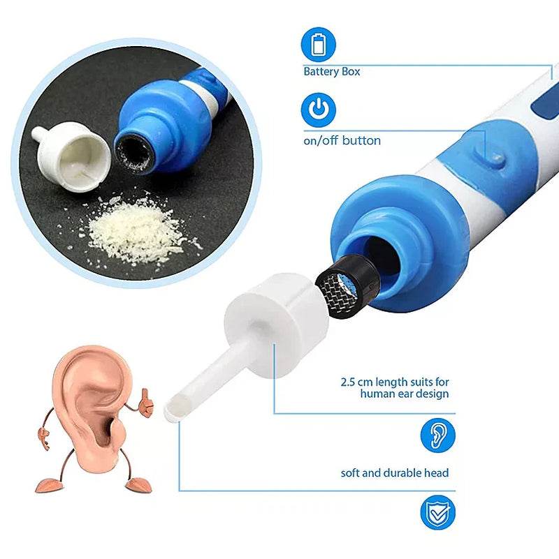 Safety Electric Cordless Vacuum Ear Cleaner Wax Remover Painless Cleaning Tool - My Store