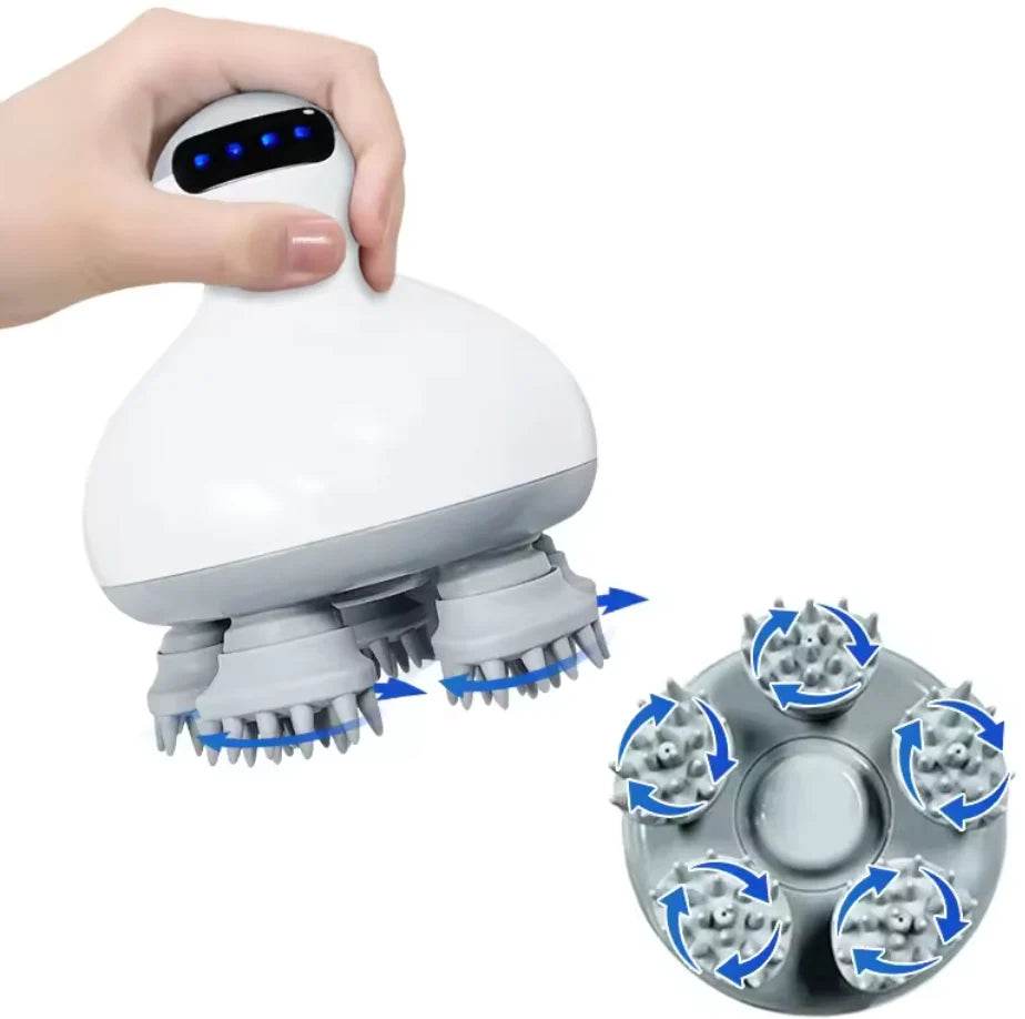 Cordless Electric Scalp Massager Handheld 2 Speeds Vibrating Head Massager with 96 Silicone Nodes for Hair Deep Clean Growth - My Store