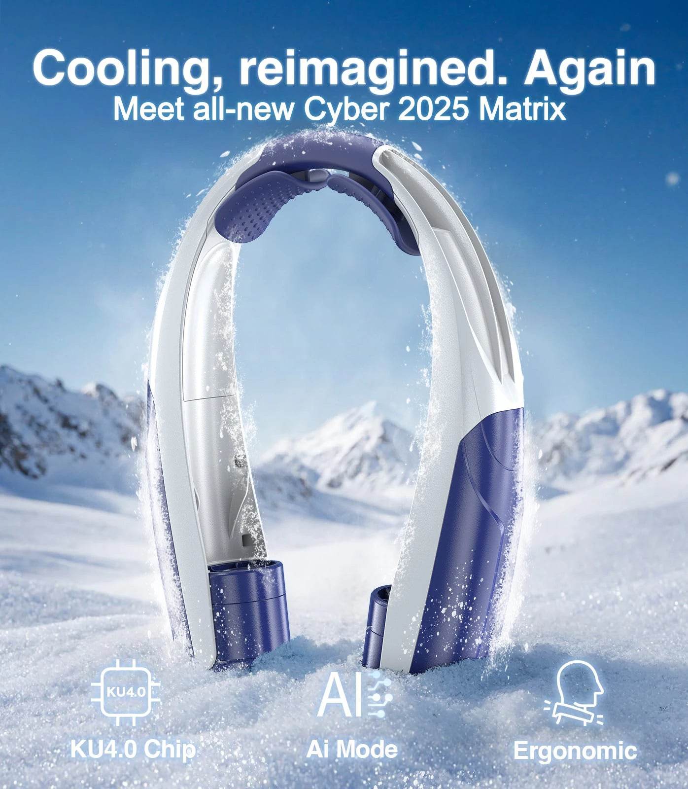 Portable Neck Fan, Six Wind Speeds (Max: 8000 Rpm), 6000Mah Battery - up to 20 Hours Extremely Strong Life, for Home/Office/Trav - My Store