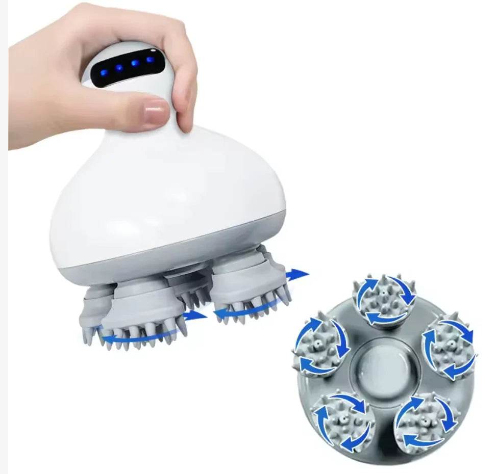 Cordless Electric Scalp Massager Handheld 2 Speeds Vibrating Head Massager with 96 Silicone Nodes for Hair Deep Clean Growth - My Store