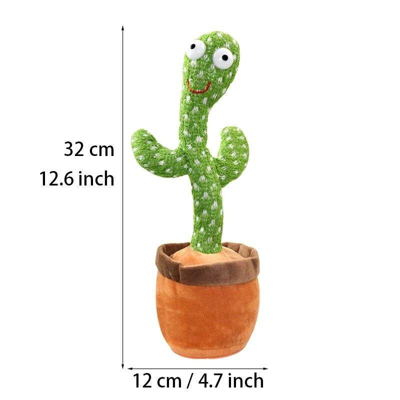 Dancing Cactus Plush Toy Doll Electronic Recording Shake with Song Funny Gift US - My Store