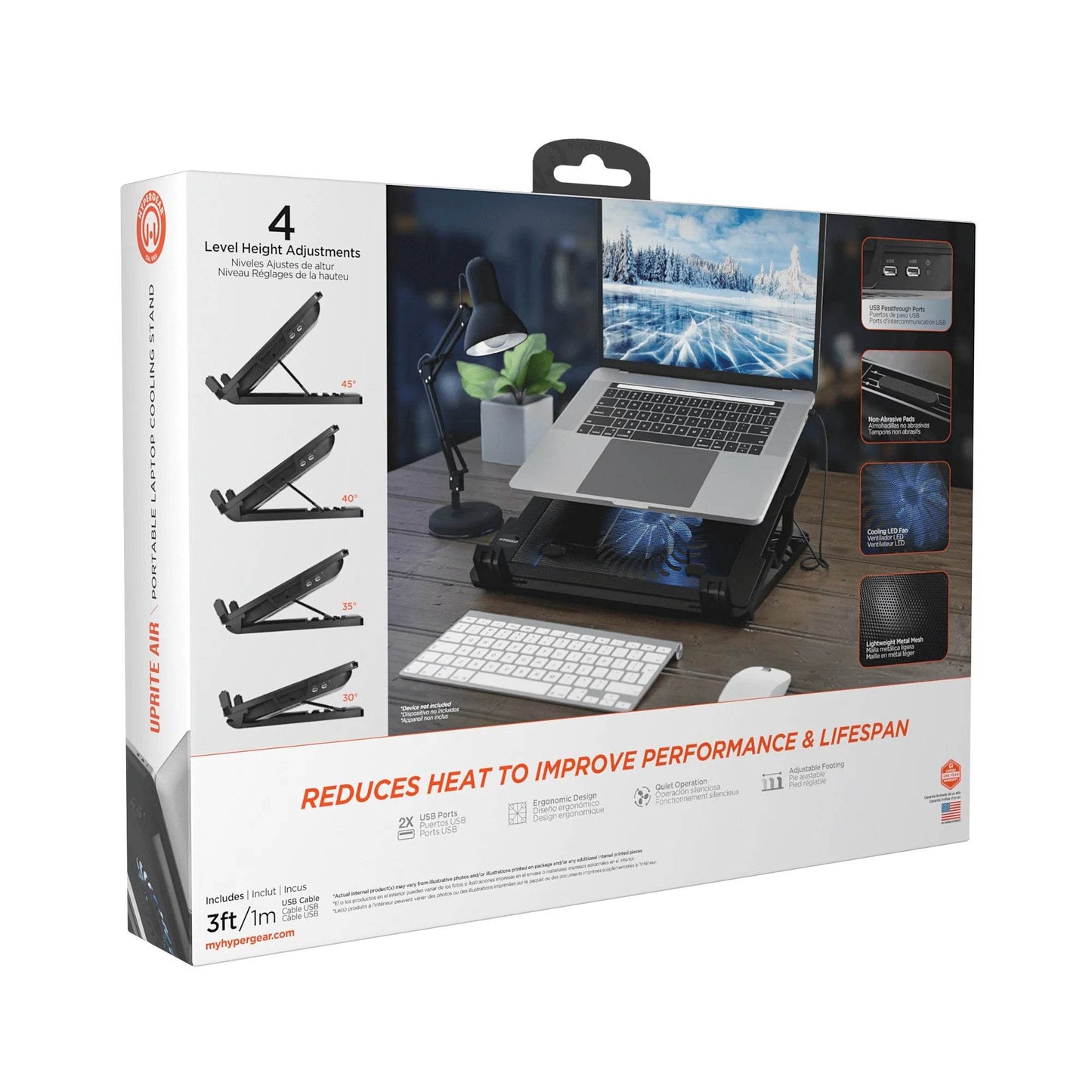 Hypergear Uprite Air Portable Laptop Cooling Stand - My Store