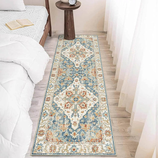 Runner Rugs Bohemian Kitchen Long Carpet Soft and Anti-Slip Living Room and Bedroom Entrance Floor Mat Home Decoration - My Store