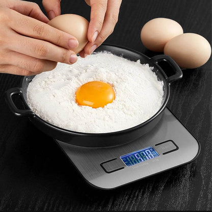 10Kg Kitchen Digital Scale USB Charging LCD Display Stainless Steel Electronic Scales Jewelry Food Snacks Weighing Baking Tools - My Store