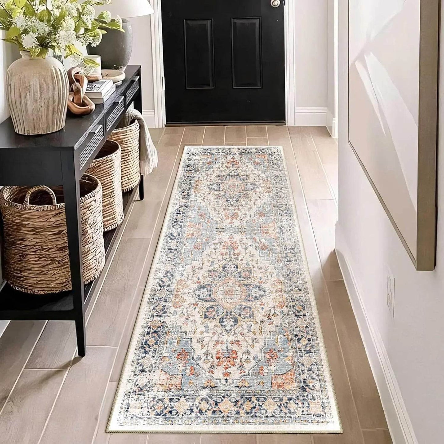 Runner Rugs Bohemian Kitchen Long Carpet Soft and Anti-Slip Living Room and Bedroom Entrance Floor Mat Home Decoration - My Store