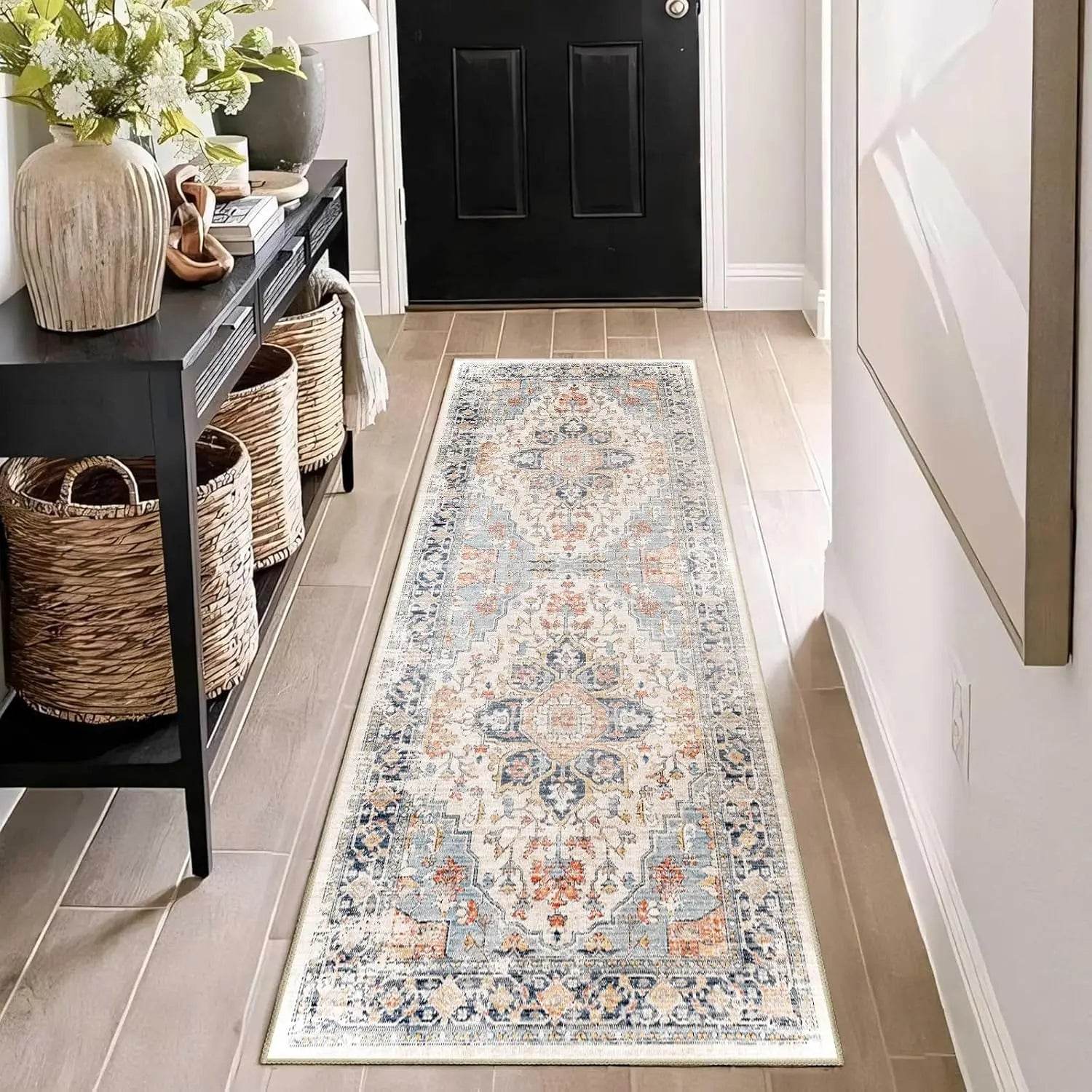 Runner Rugs Bohemian Kitchen Long Carpet Soft and Anti-Slip Living Room and Bedroom Entrance Floor Mat Home Decoration - My Store