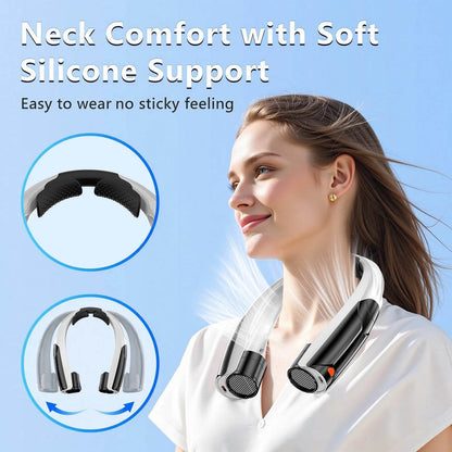 Portable Neck Fan, Six Wind Speeds (Max: 8000 Rpm), 6000Mah Battery - up to 20 Hours Extremely Strong Life, for Home/Office/Trav - My Store