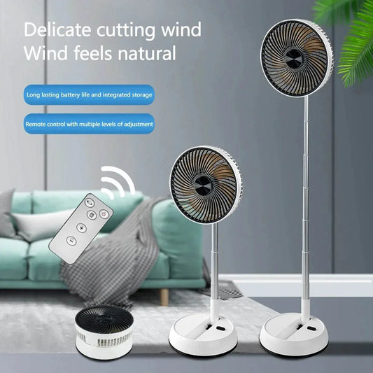 Foldable Standing Fan – Rechargeable, Remote-Controlled & Travel-Ready - My Store