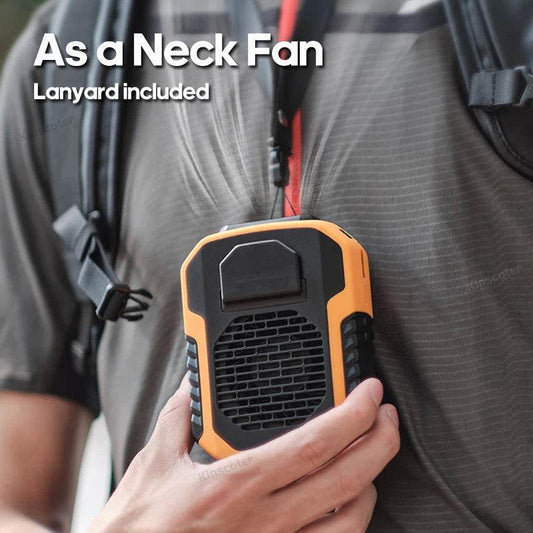 6000Mah Hanging Neck/Waist Fan USB Mini Portable Rechargeable Fan for Outdoor Camping Hiking Climbing Running Sports - My Store
