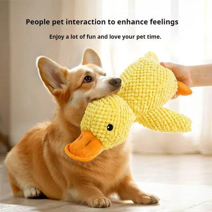Dog Toy Plush Companion Sleeping Duck Bite Resistant Teeth Grinding Sound Relief Duck Sound Toy - My Store