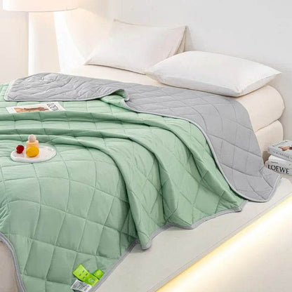 Air Condition Summer Blanket Washable Ice Silk Cold Feeling Quilt Lightweight Breathable Cooling Kids Adults Bedroom Quilts 여름이불 - My Store