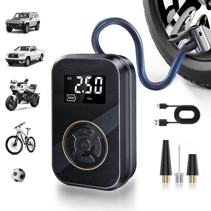 BELIBUY Portable Tire Inflator Car Tire Inflator Tire Inflator Pump with Digital Display Electric Inflator Mini Bicycle Air Pump - My Store