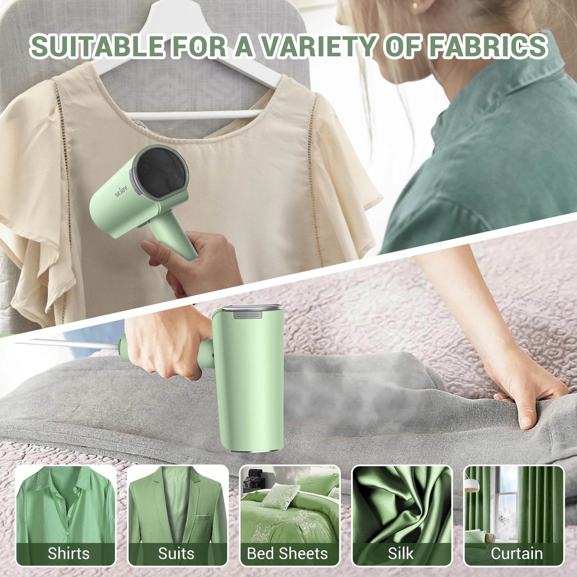 1000W Handheld Garment Steamer Iron Home 110V/220V Electric Steam Cleaner Portable Foldable Mite Removal Flat Ironing Machine - My Store