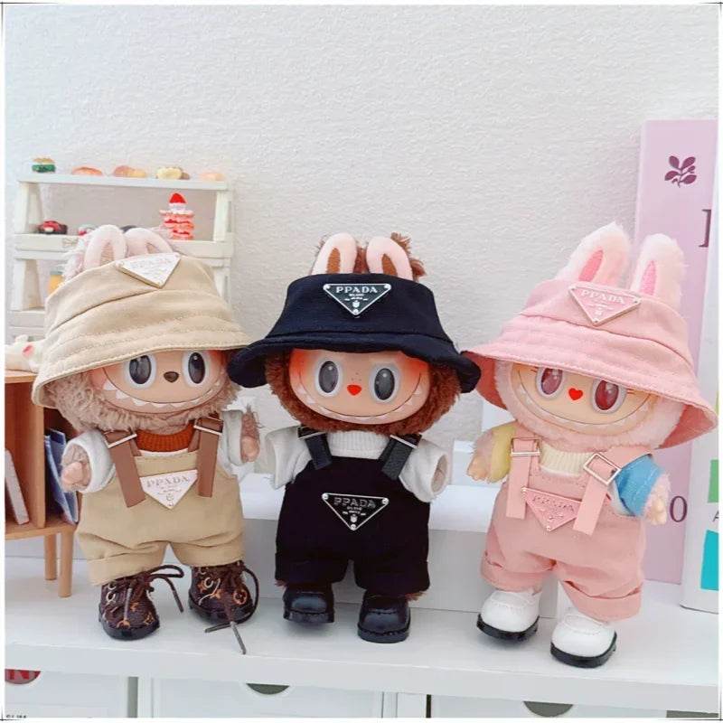 For 17Cm Labubus Mini Doll Clothes Outfit Hat Clothes Shoes Labubu II Doll Accessories Cultivate Sitting Party Game Toys - My Store