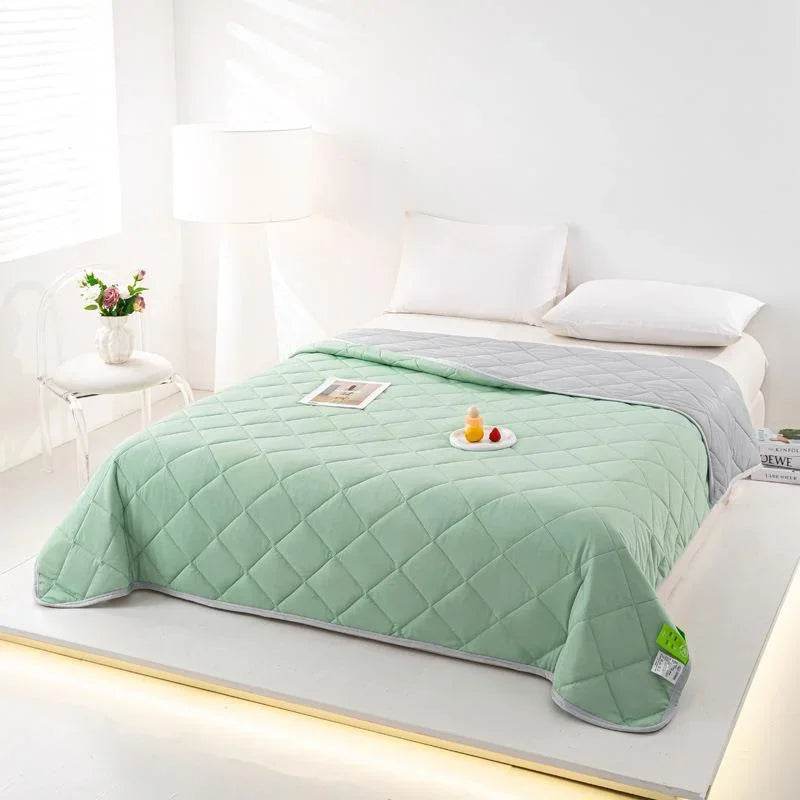 Air Condition Summer Blanket Washable Ice Silk Cold Feeling Quilt Lightweight Breathable Cooling Kids Adults Bedroom Quilts 여름이불 - My Store
