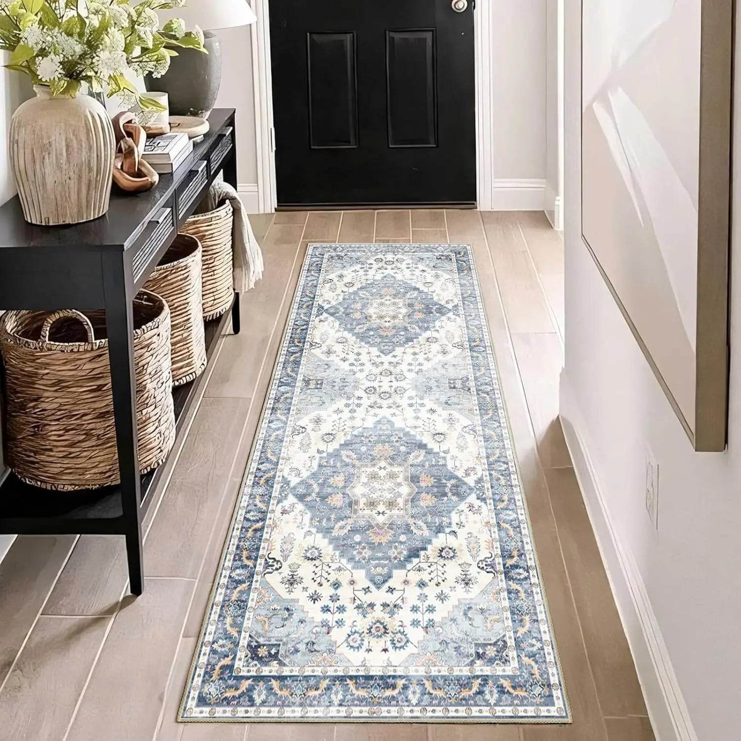 Runner Rugs Bohemian Kitchen Long Carpet Soft and Anti-Slip Living Room and Bedroom Entrance Floor Mat Home Decoration - My Store