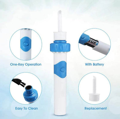 Safety Electric Cordless Vacuum Ear Cleaner Wax Remover Painless Cleaning Tool - My Store