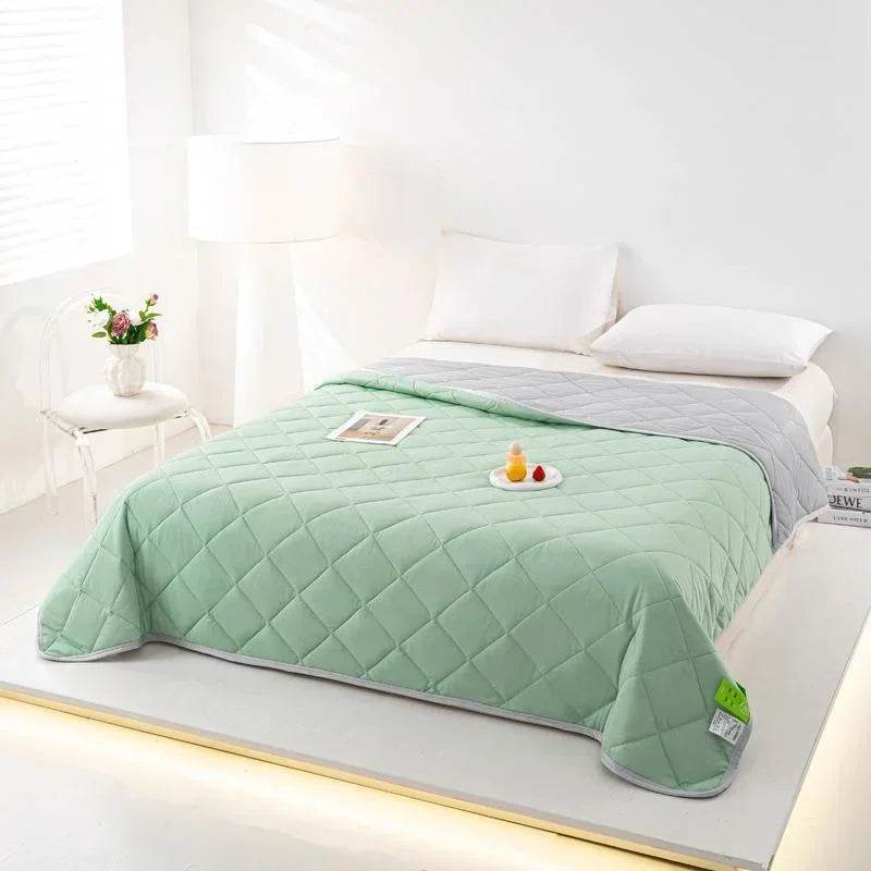 Air Condition Summer Blanket Washable Ice Silk Cold Feeling Quilt Lightweight Breathable Cooling Kids Adults Bedroom Quilts 여름이불 - My Store