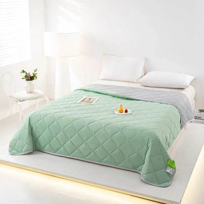 Air Condition Summer Blanket Washable Ice Silk Cold Feeling Quilt Lightweight Breathable Cooling Kids Adults Bedroom Quilts 여름이불 - My Store