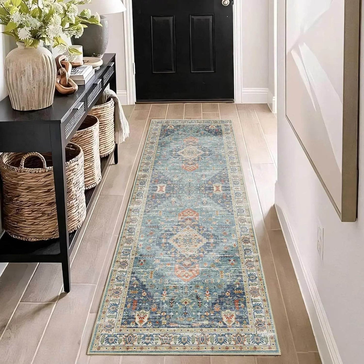 Runner Rugs Bohemian Kitchen Long Carpet Soft and Anti-Slip Living Room and Bedroom Entrance Floor Mat Home Decoration - My Store