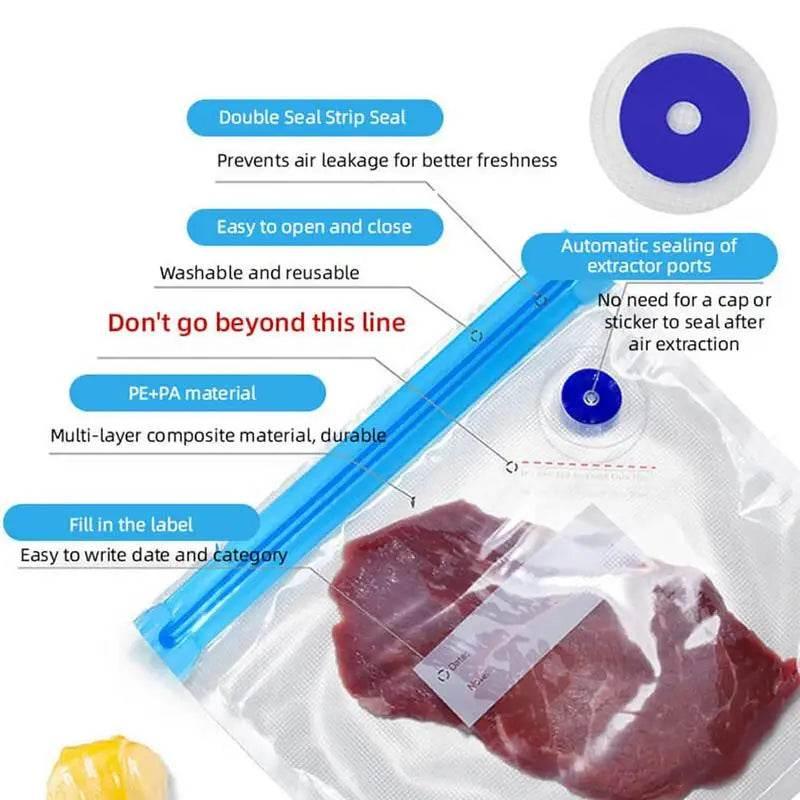 Mini Vacuum Food Sealers Handheld Snacks Packer Hand Press Plastic Bag Sealing Clips Moisture-Proof Sealing Tools - My Store