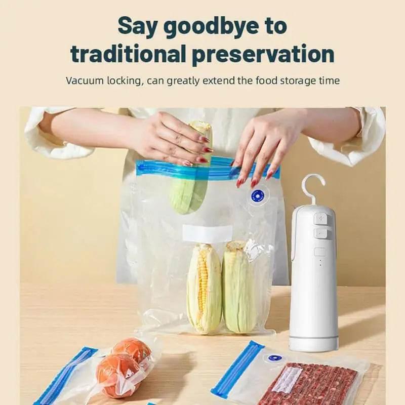 Mini Vacuum Food Sealers Handheld Snacks Packer Hand Press Plastic Bag Sealing Clips Moisture-Proof Sealing Tools - My Store