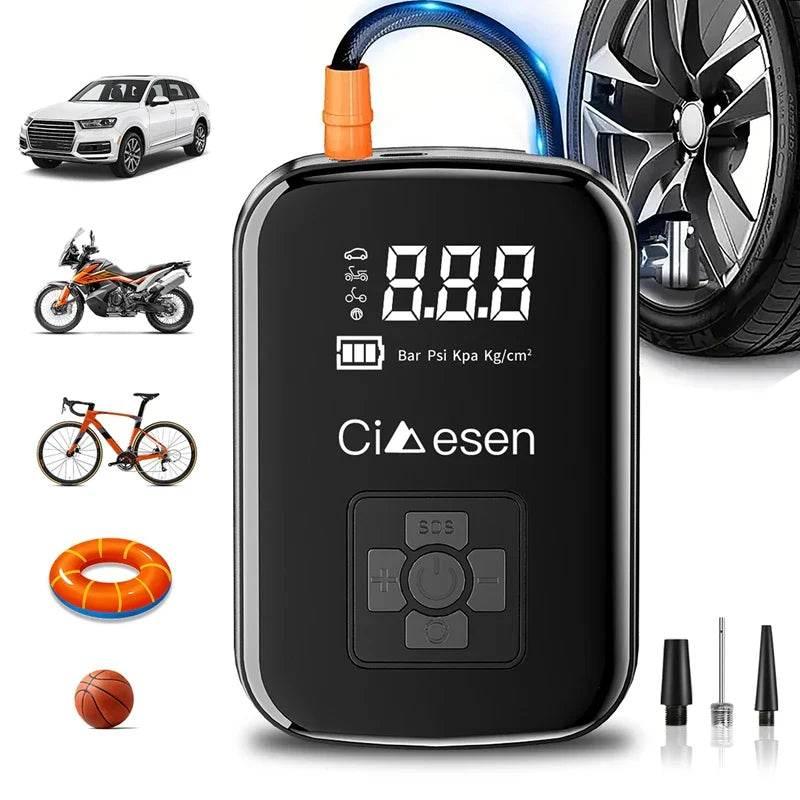 Simensen AirPro™ – Compact Digital Tire Inflator with Auto Shut-Off for Car, Bike & Emergency Use - My Store