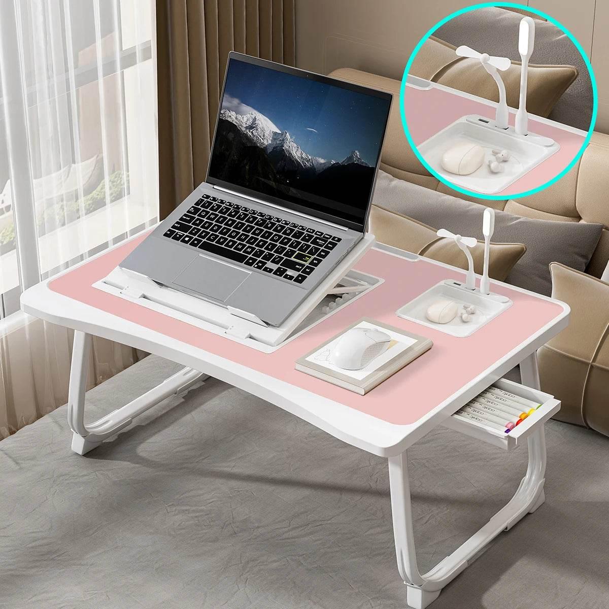 Foldable Laptop Bed Desk – Adjustable, Portable & Compact with Storage - My Store