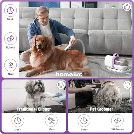 Homeika 8-in-1 Grooming Vacuum Kit for Pets - My Store