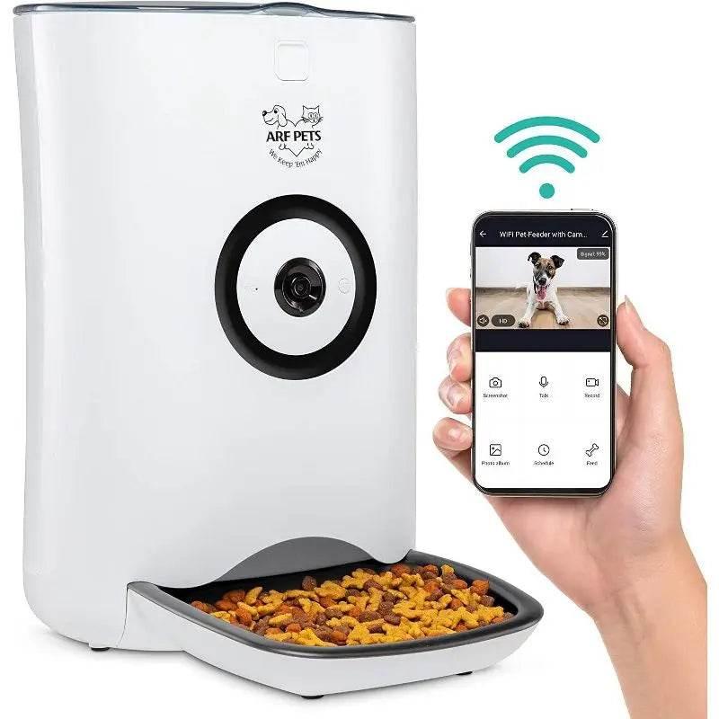Smart Wifi Pet Feeder with Camera Automatic Dog Cat Food Dispenser HD Video Recording Two Way Audio App Control Voice Message - My Store