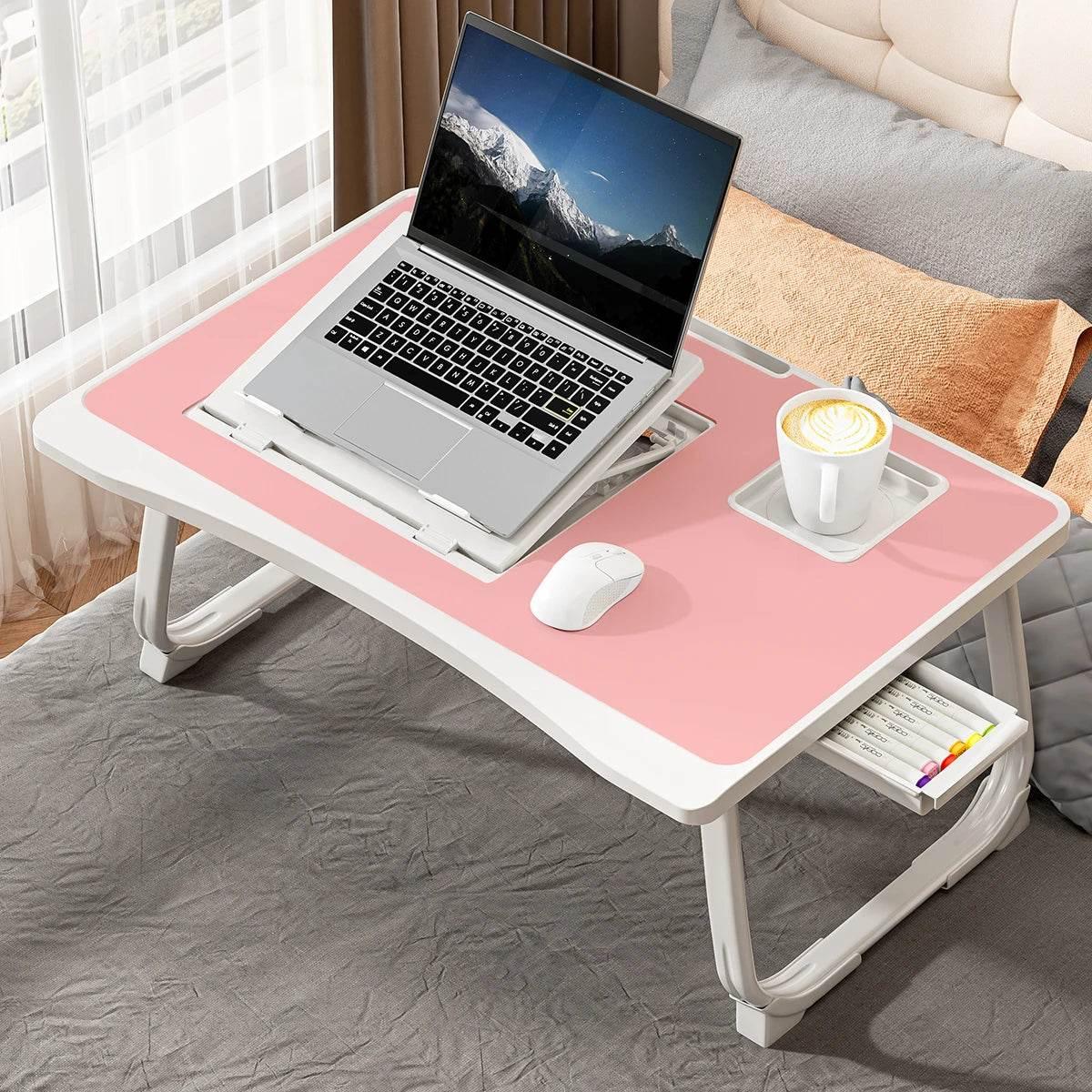 Foldable Laptop Bed Desk – Adjustable, Portable & Compact with Storage - My Store