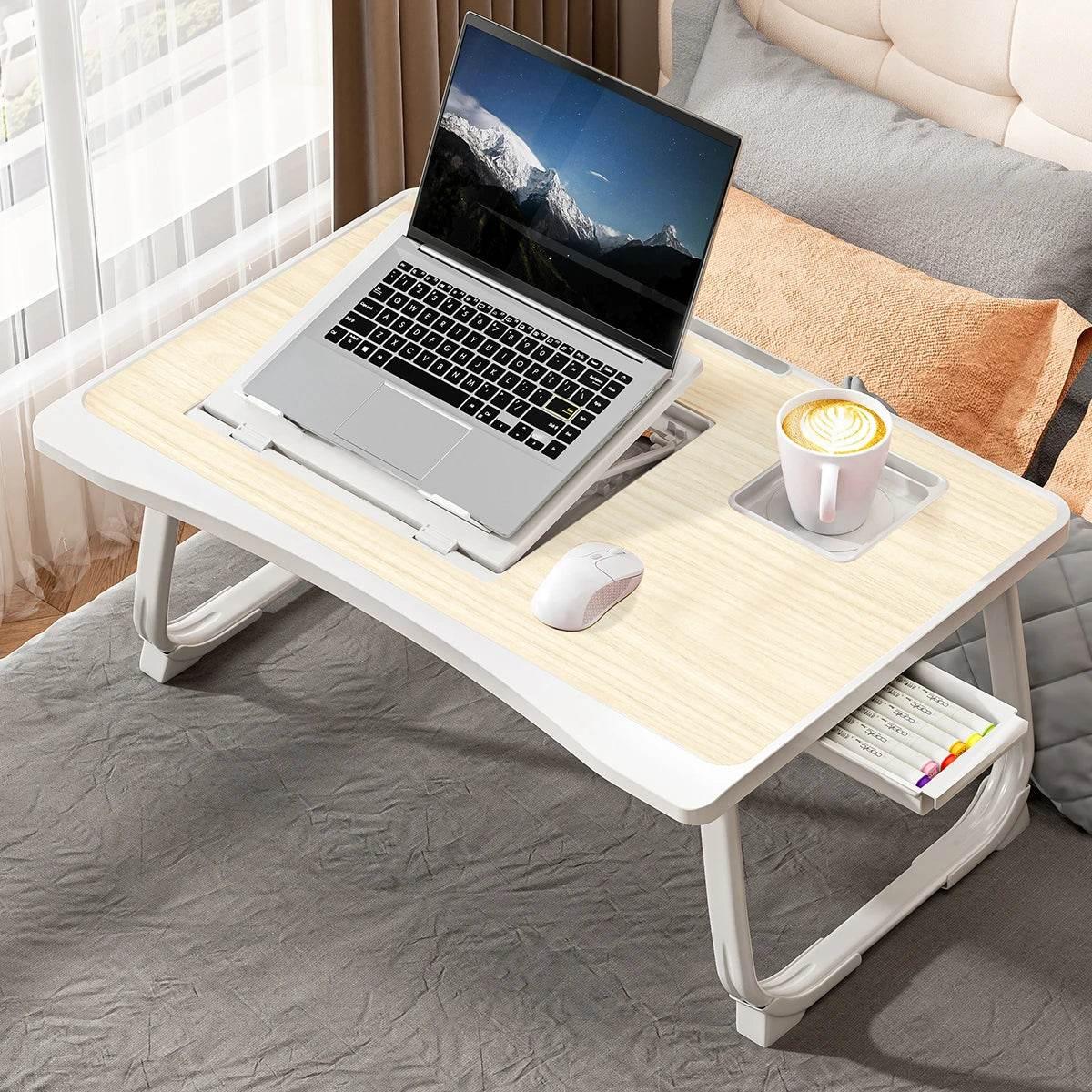 Foldable Laptop Bed Desk – Adjustable, Portable & Compact with Storage - My Store