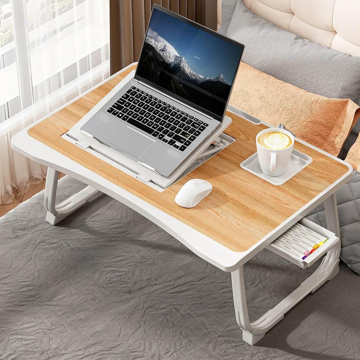 Foldable Laptop Bed Desk – Adjustable, Portable & Compact with Storage - My Store