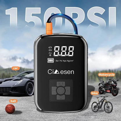 Simensen AirPro™ – Compact Digital Tire Inflator with Auto Shut-Off for Car, Bike & Emergency Use - My Store