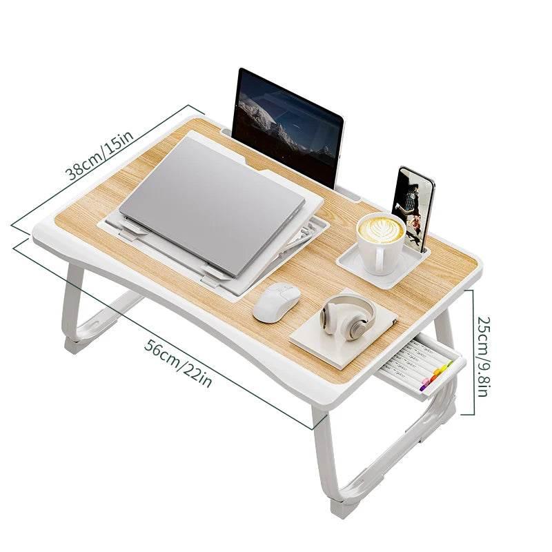 Foldable Laptop Bed Desk – Adjustable, Portable & Compact with Storage - My Store