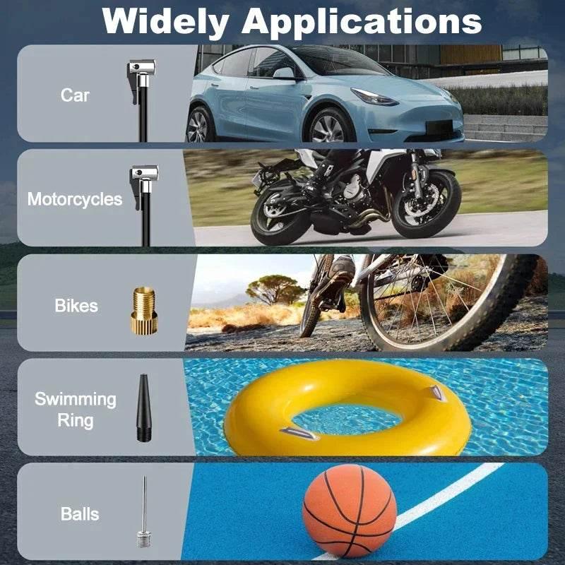 Simensen AirPro™ – Compact Digital Tire Inflator with Auto Shut-Off for Car, Bike & Emergency Use - My Store