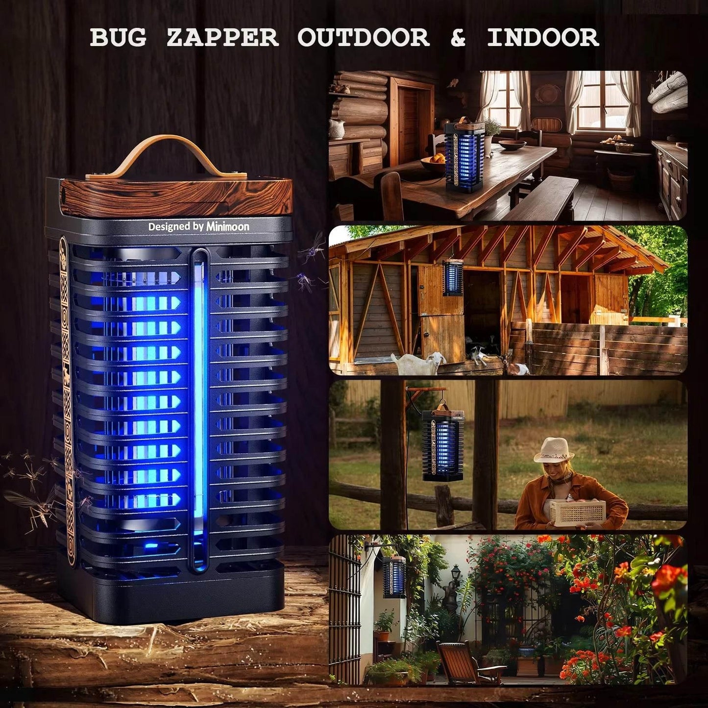 Minimoon Bug Zapper Outdoor 4200V High-Voltage Mosquito Zapper - My Store
