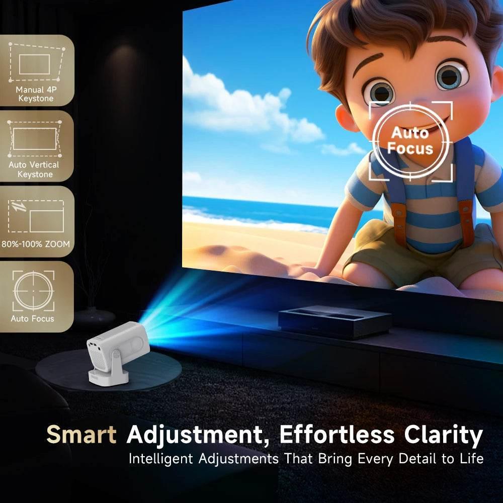 Magcubic HY310 Mini Projector for Outdoor Movies Auto Focus 1080P 330ANSI Android 11 Wifi6 BT5.4 4K with Air Mouse Voice Remote - My Store