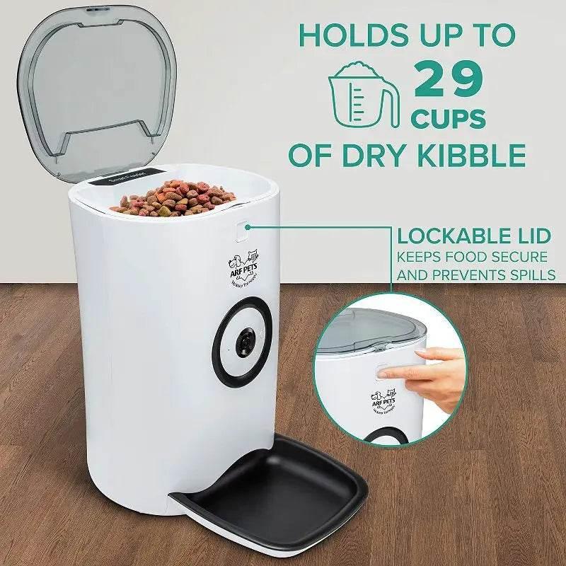 Smart Wifi Pet Feeder with Camera Automatic Dog Cat Food Dispenser HD Video Recording Two Way Audio App Control Voice Message - My Store
