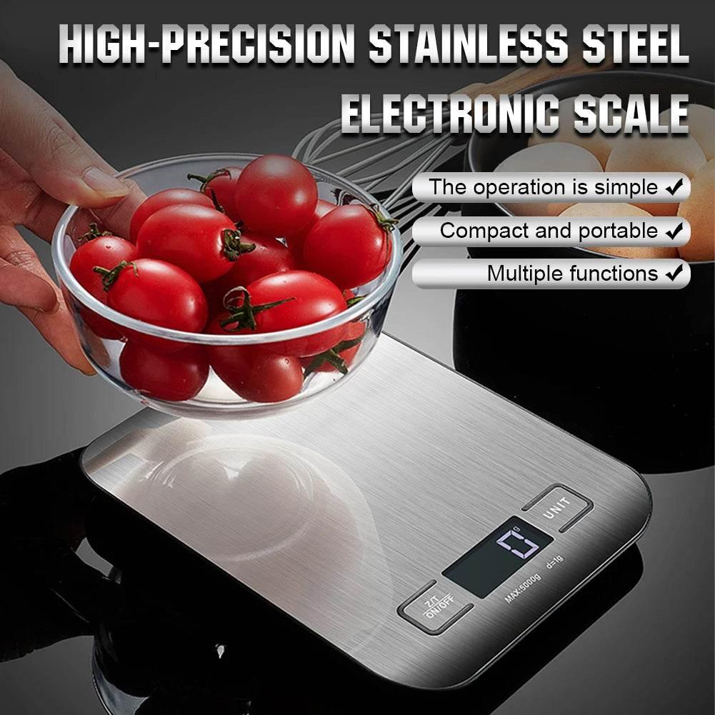 10Kg Kitchen Digital Scale USB Charging LCD Display Stainless Steel Electronic Scales Jewelry Food Snacks Weighing Baking Tools - My Store