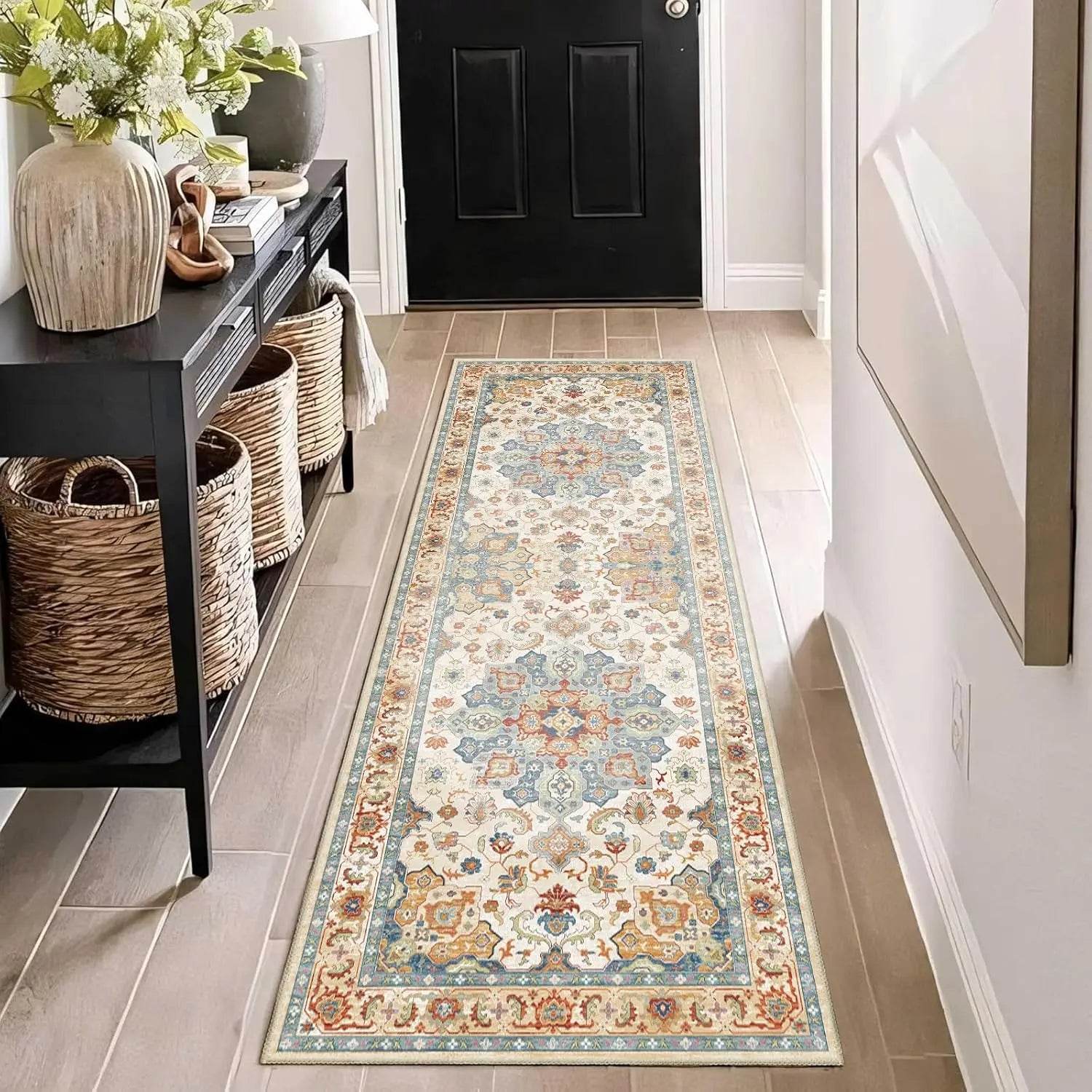 Runner Rugs Bohemian Kitchen Long Carpet Soft and Anti-Slip Living Room and Bedroom Entrance Floor Mat Home Decoration - My Store