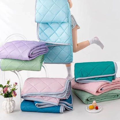 Air Condition Summer Blanket Washable Ice Silk Cold Feeling Quilt Lightweight Breathable Cooling Kids Adults Bedroom Quilts 여름이불 - My Store