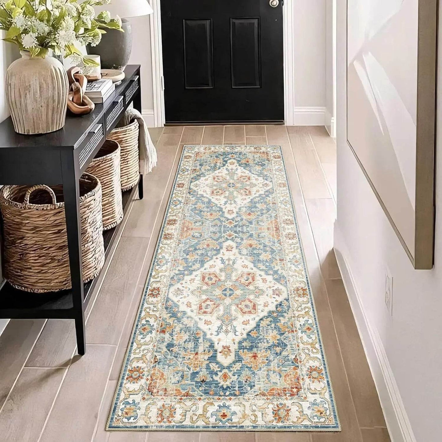 Runner Rugs Bohemian Kitchen Long Carpet Soft and Anti-Slip Living Room and Bedroom Entrance Floor Mat Home Decoration - My Store