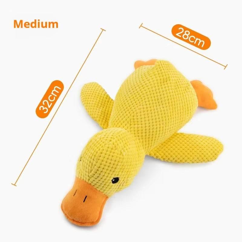 Dog Toy Plush Companion Sleeping Duck Bite Resistant Teeth Grinding Sound Relief Duck Sound Toy - My Store