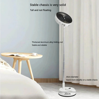 Foldable Standing Fan – Rechargeable, Remote-Controlled & Travel-Ready - My Store